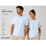 HOPE CORNER Unisex Basic Tişört 100 Pamuk Likralı Rahat Kalıp BUZ MAVİSİ